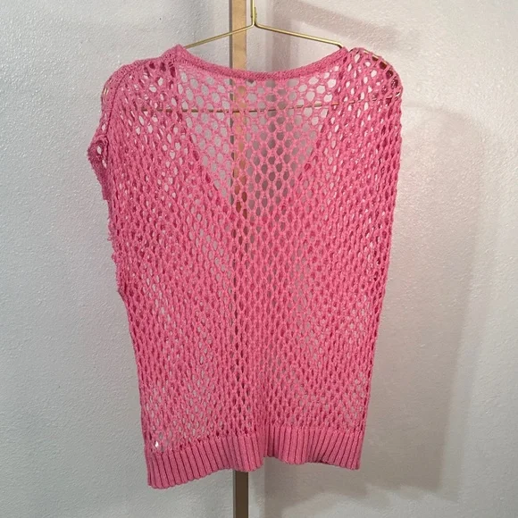 Cotton On -Vibrant Pink sleeve less Mesh Top- Small - Picture 6 of 6
